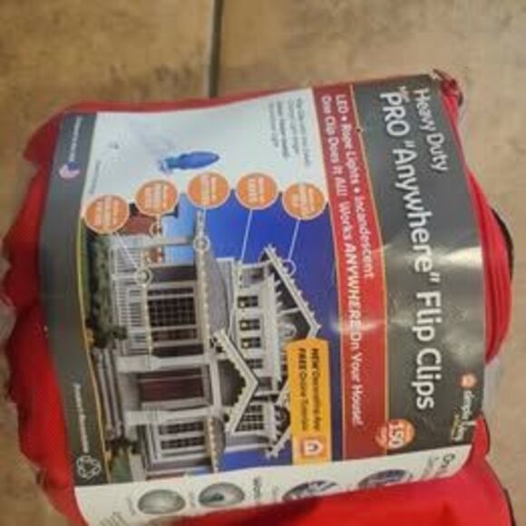 Pro Anywhere Flip Clips Christmas Lights Two Packages Included Gutter Clips - Picture 2 of 3